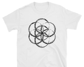 Seed of life, Sacred Geometry, Spiritual shirt, Chakra, Festival Clothing, Flower of Life, Inspirational shirt, Gift for her, yoga wear,