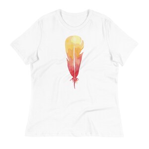 Feather Shirt, T shirt, T-shirt, Feather, Boho, Bohemian, Tribal, Pixie, Bamboo, Gift for her, Yoga, Burning Man, Hippie, Plume,