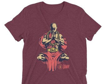 Inner Peace Tshirt, Meditation tshirt, Spiritual Tshirt, Monk, Festival Clothing, Burning man, Shirt, T-shirt, Bamboo tshirt, Graphic tee