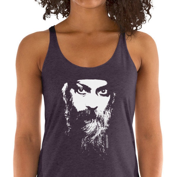 Rajneesh, Tank Top, Muscle Tank Women, Rajneeshpuram, Osho, Bhagwan, Bamboo, Yoga, Yoga shirt, Yoga Tank, free shipping USA, yoga clothin