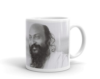 Rajneesh Mug, Coffe mug, Osho, Bhagwan, Life begins where fear ends, friend gift , Coffee cup, Gift for her, funny mug, Mug, Osho signature,
