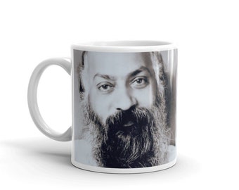 Rajneesh Mug, Coffee mug, Osho, Bhagwan, Osho Eyes, gift for friend, Coffee cup, Gift for her, funny mug, Vintage, Mug, Osho signature,