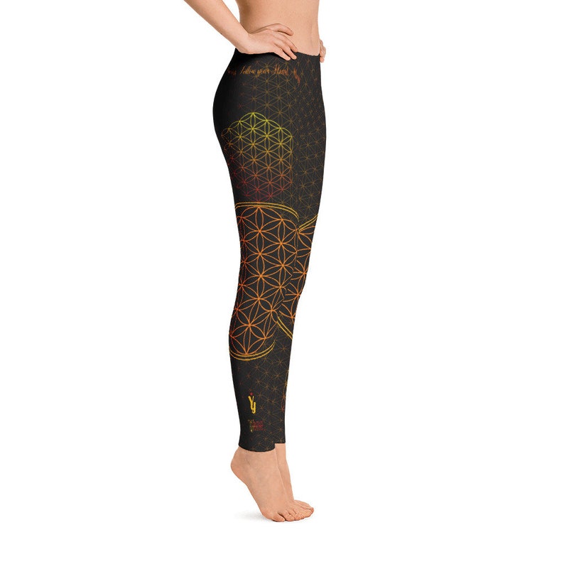 Flower of Life Yoga Pants, Crystal Grid, yoga leggings, leggings, leggings women, Sacred geometry, Burning Man Clothing, Festival Clothing image 5