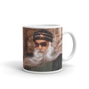 Rajneesh Mug, Coffee mug, Osho, Bhagwan, Osho Eyes, gift for friend, Coffee cup, Gift for her, funny mug, Vintage, Mug, Osho signature, image 1