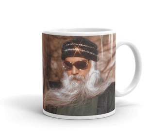 Rajneesh Mug, Coffee mug, Osho, Bhagwan, Osho Eyes, gift for friend, Coffee cup, Gift for her, funny mug, Vintage, Mug, Osho signature,