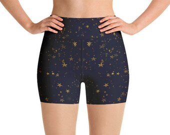 Night Stars shorts, Yoga Shorts, High waisted Shorts, Star Shorts, Booty Shorts, Workout Shorts, Festival Shorts, Beach Shorts, Sexy Shorts