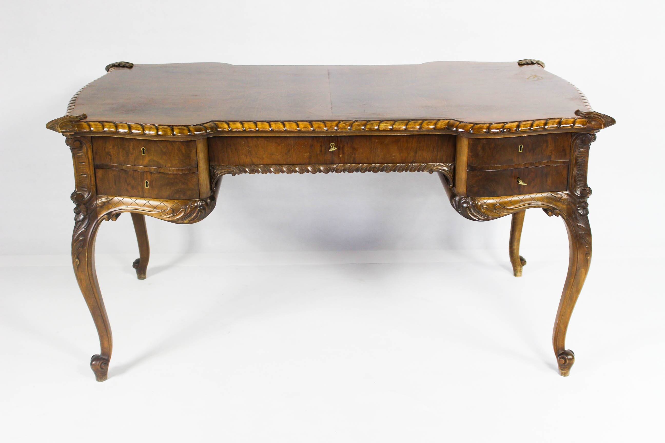 Antique Two Sided Wooden Desk