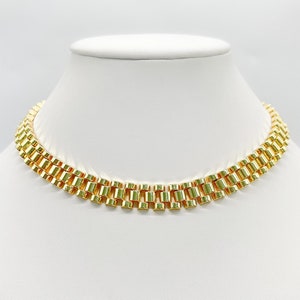 12mm 14K Gold Finish Presidential Link Chain / Necklace for Men's and Woman's