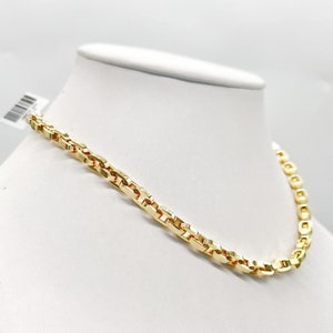 Elegant 6mm Anchor chain 14k Gold Finish handmade ankor Link Finest premium Quality Stainless Chain anti tarnish quality