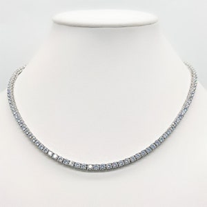 4mm Stainless Steel Tennis Chain 18K Gold Finish Vvs1 Cubic Zircon Clarity Crystal&#39;s handmade high polished Anti tarnish quality