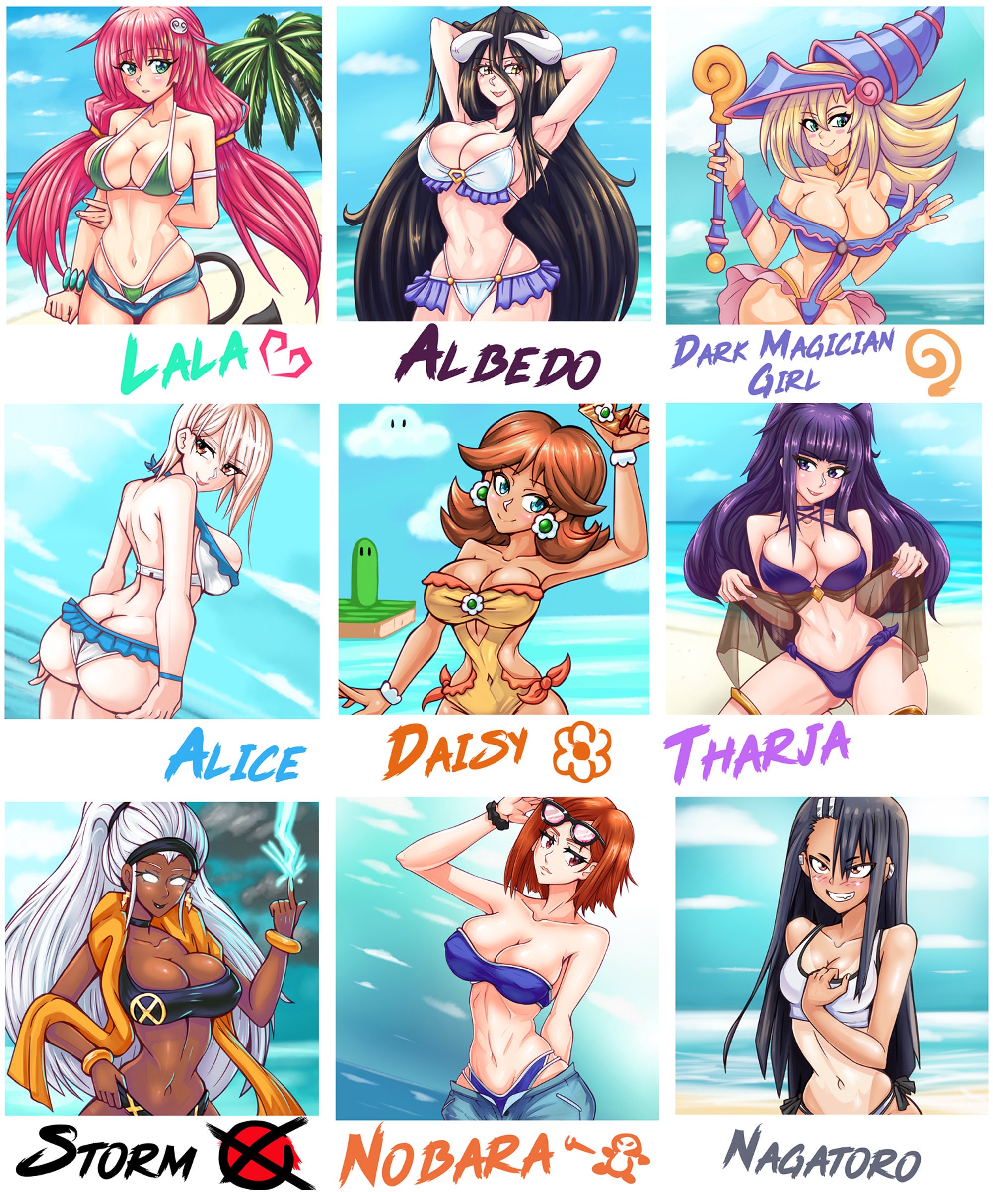 Anime Beach Babes Vol. 3 ** Polaroid Art Prints ** - Etsy