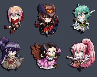 Westerse Waifu acryl sleutelhangers