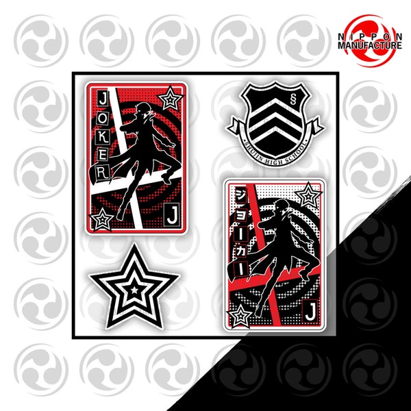 Joker - Glossy PVC Vinyl Decal Set - Inspired by the Persona Videogame Series - Sticker