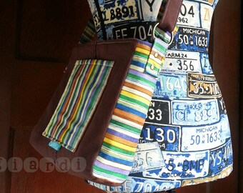 Recycled Zippered Crossbody Bag ~ Women's Handbag ~ Shoulder Bag ~ Festival Bag  ~ Travel Crossbody Bag