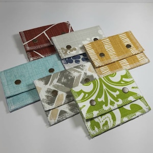 Cartera de identificación unisex ~ Cartera para tarjetas de crédito ~ Cartera sencilla ~ Cartera para efectivo ~ Cartera tapizada ~ Cartera con borde sin rematar
