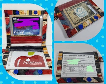 Small Transparent Wallet ~ Clear Wallet ~ ID Card Wallet ~ Vaccination Card Holder ~ Coin Purse ~ Credit Card Wallet