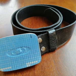 Ski Belt Buckles - Made out of old skis, belt not included.