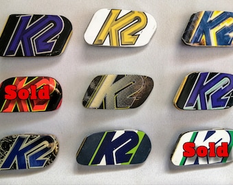Ski Belt Buckles - Made out of old skis, belt not included.