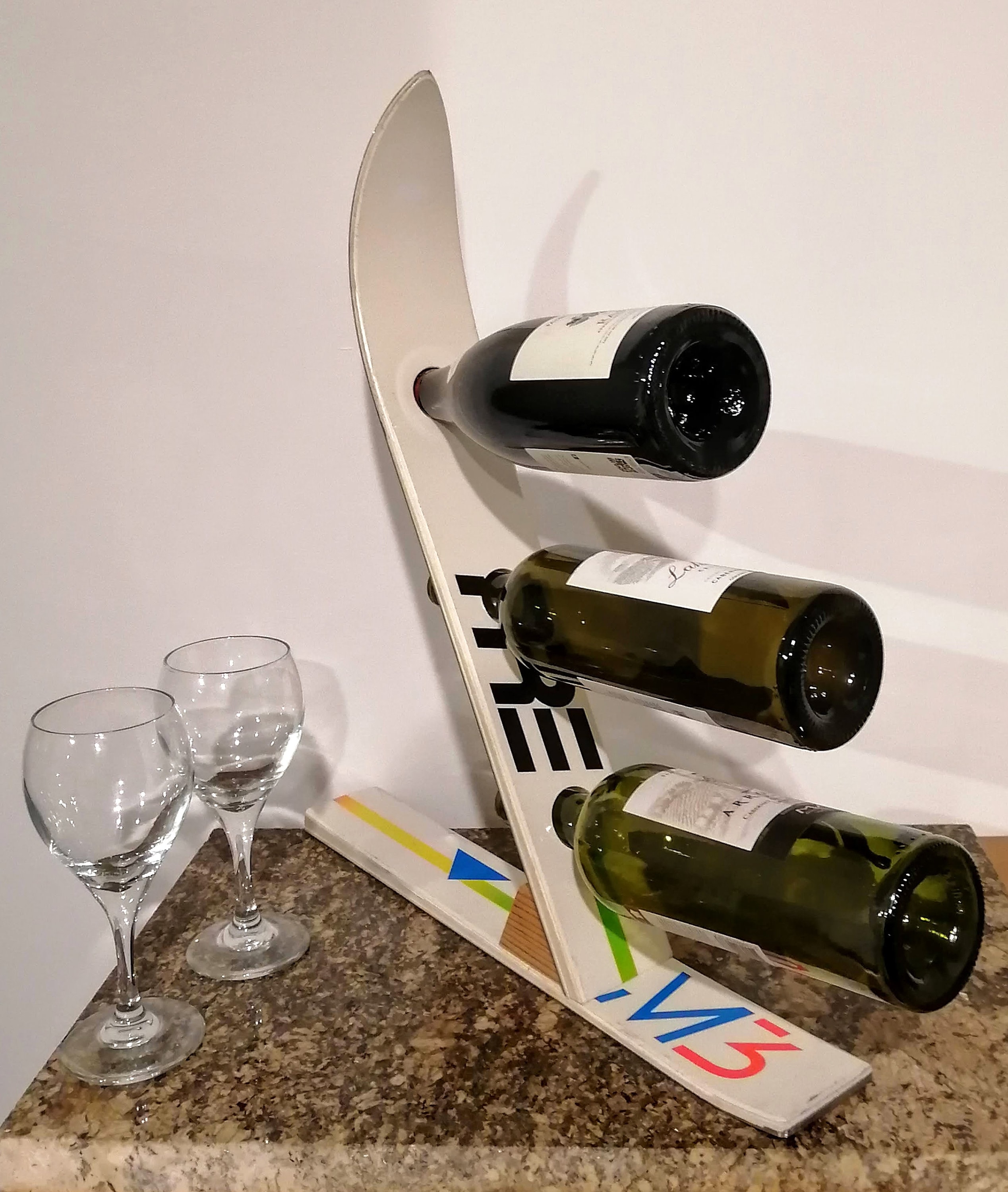 Snow ski wine rack deals