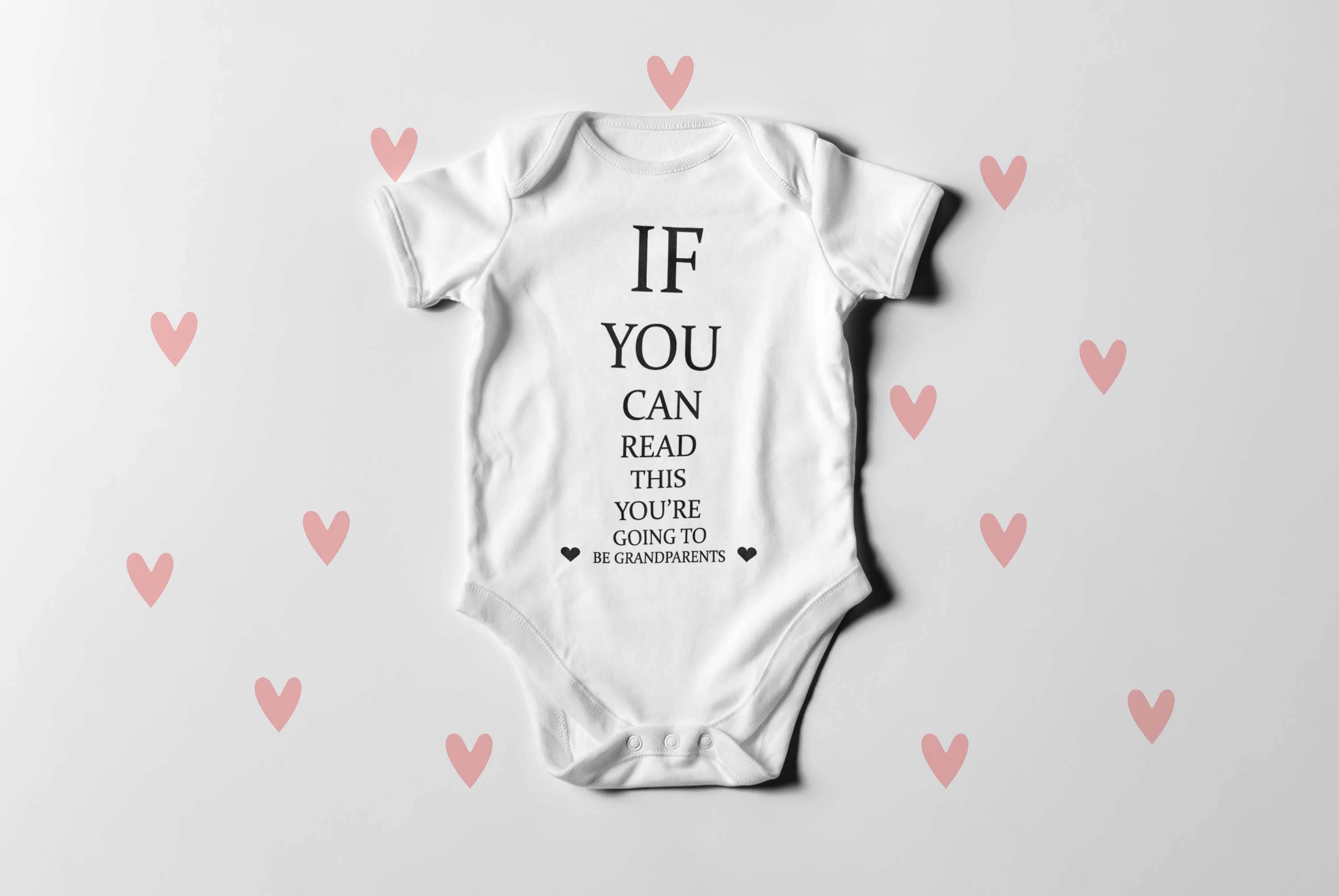 Baby announcement onesie for grandparents Bodysuit / Romper / Etsy