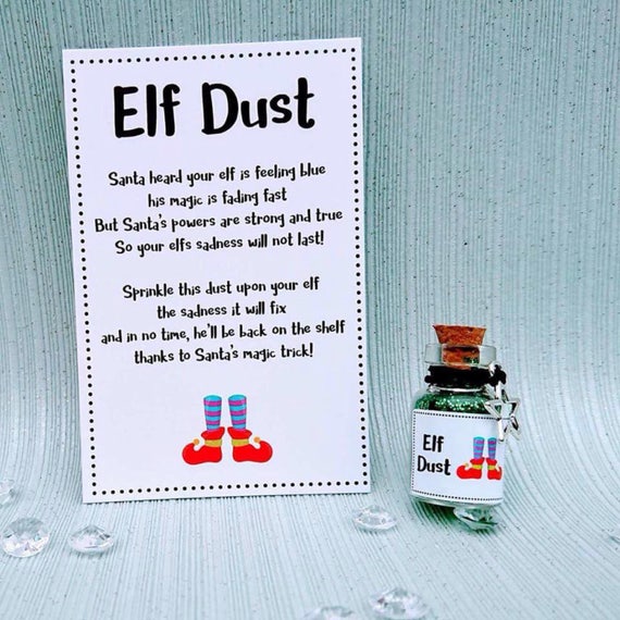 Magical Elf dust for christmas elf and poem card Etsy