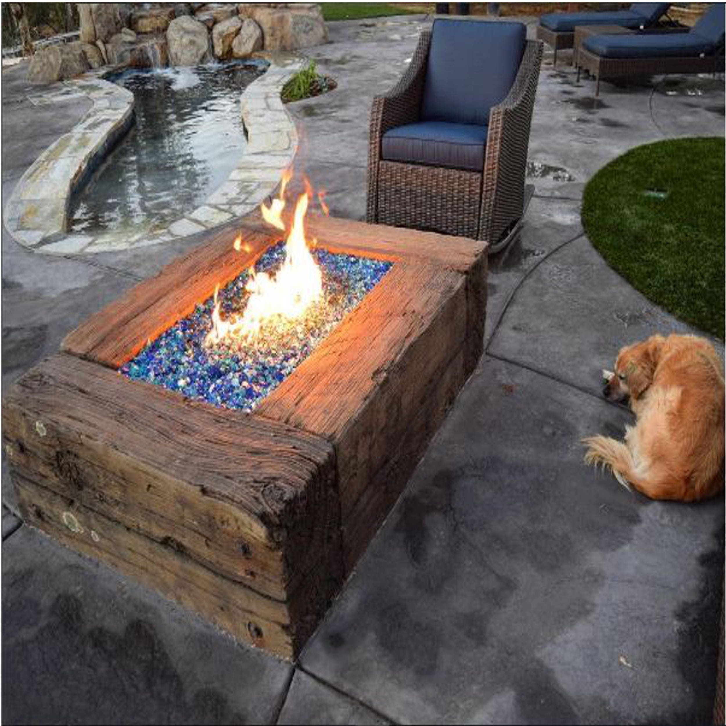 Agujero de hormigón tallado Propano Fire Pit Natural Hecho a | Etsy