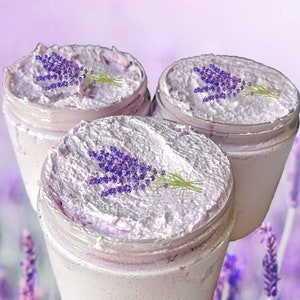 Luxurious Lavender Whipped Soap, Cream soap, Whipped soap scrub, Aromatherapy soap, Lavender Oils, Perfect gift for her, Handmade