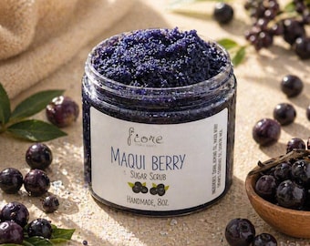 Handmade Maqui Berry Sugar Scrub, Natural Exfoliating Scrub