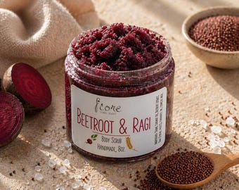 Gommage au sucre de betterave biologique, millets, huile de noix de coco, peau éclatante (sans conservateur)