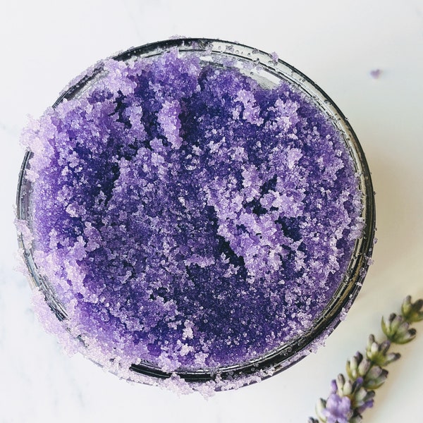 Lavender Bliss: Exfoliating Sugar Scrub with Sweet Almond Oil and Lavender Essential Oil | Aromatherapy| Stress Relief | Relaxing Scrub