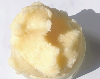 Exfoliante hidratante y súper humectante para labios y cuerpo con GHEE casero puro y miel / Exfoliante de azúcar comestible / No tóxico / Orgánico y natural