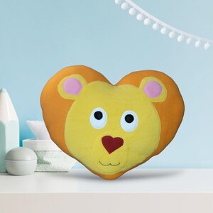 Lion Pillow, Handmade Fleece Huggable Toy