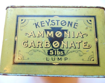 Carbonato de amoníaco Keystone vintage, 5 libras. Terrón.