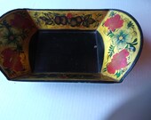 Vintage Toleware Bread Tray Signed By Artist