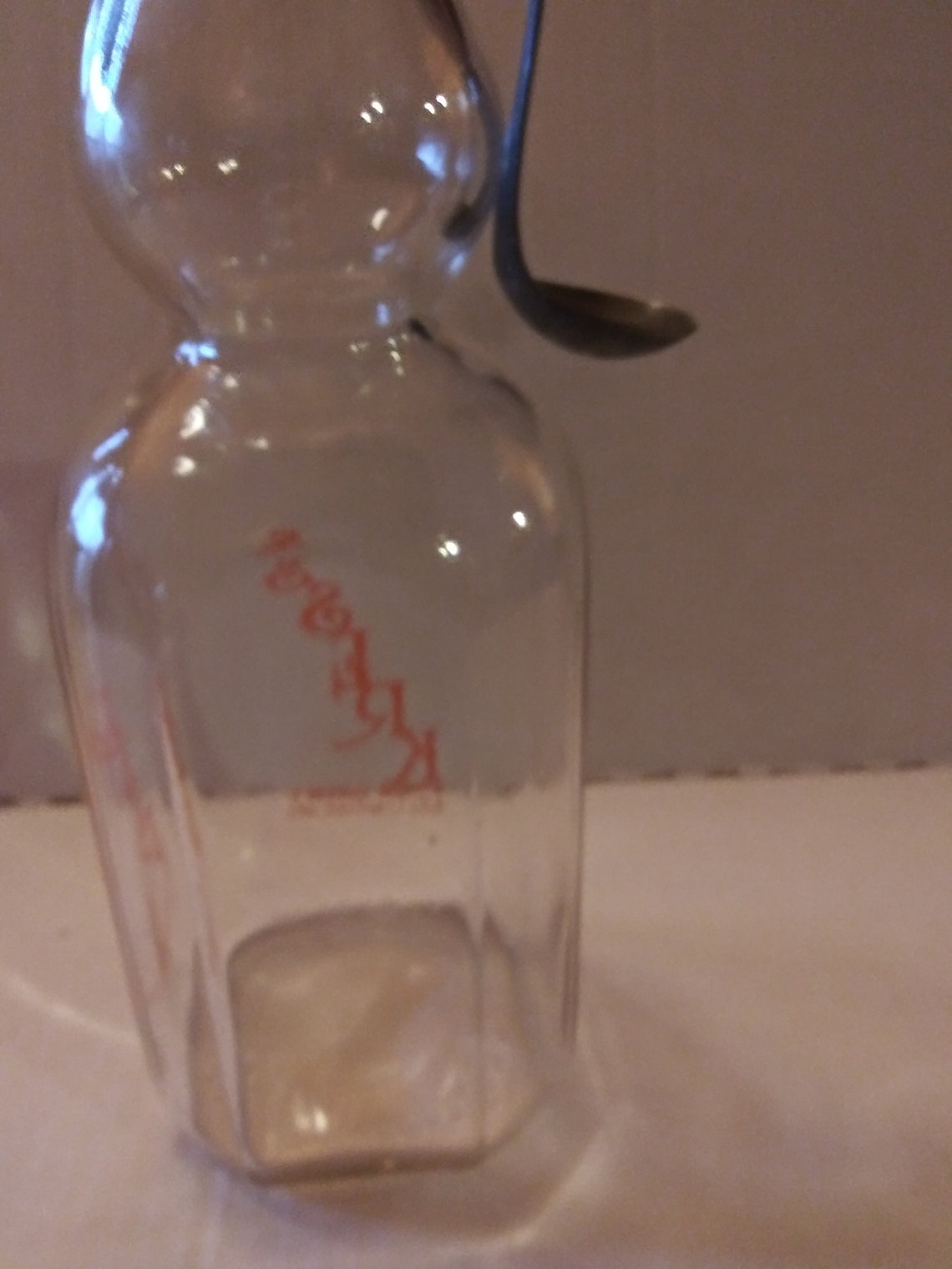 Vintage Kress Cream Top Milk Bottle and Cream Top Spoon Etsy