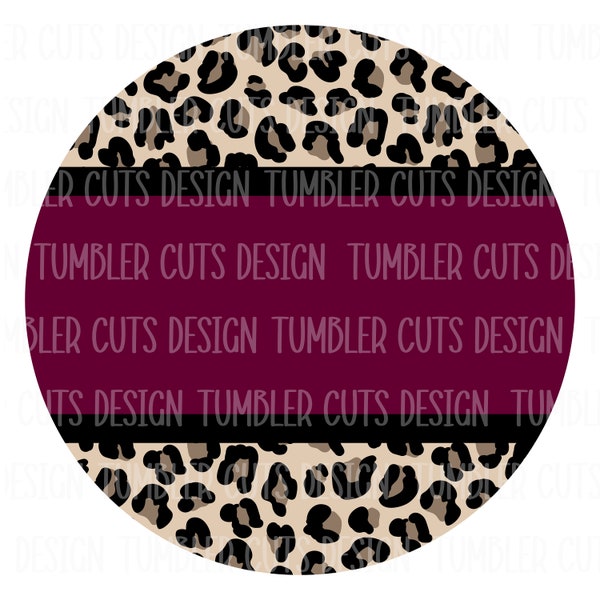 Maroon & Black - Leopard Print Circle - School Colors - Team Colors - School Spirit - Add Your Own Text - 300 dpi PNG digital file download