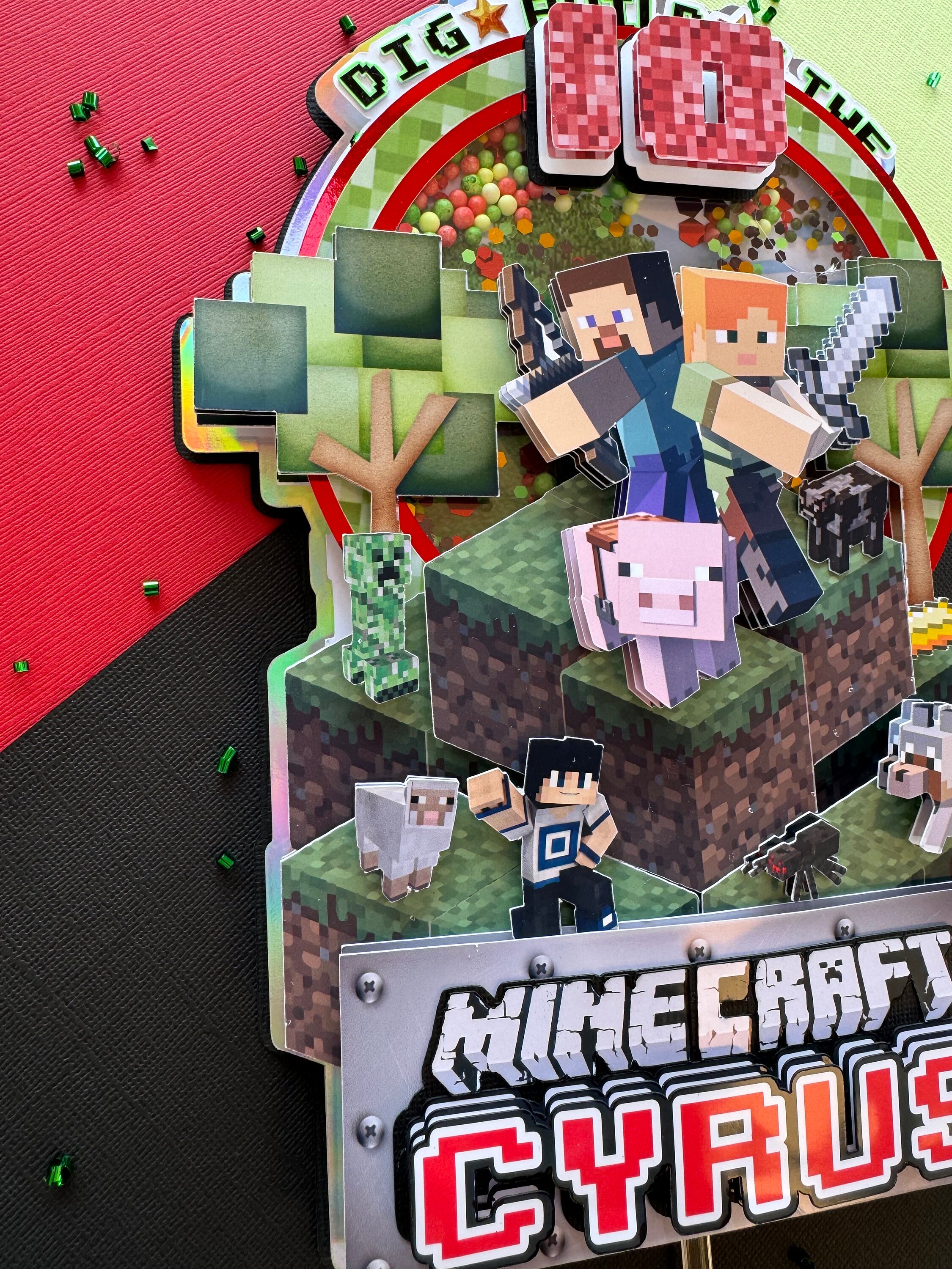 Customizable 3D Effect Cake Topper