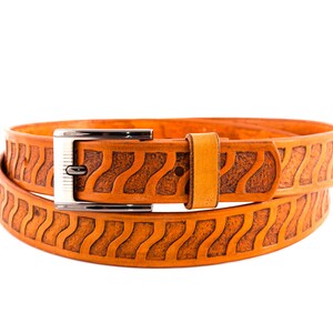 custom tooled leather belts
