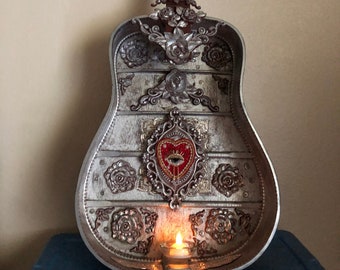 Silver baroque Guitar Art Shrine