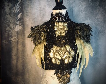 ARCHANGELS: Zadkiel Black To Gold Ombré Wings