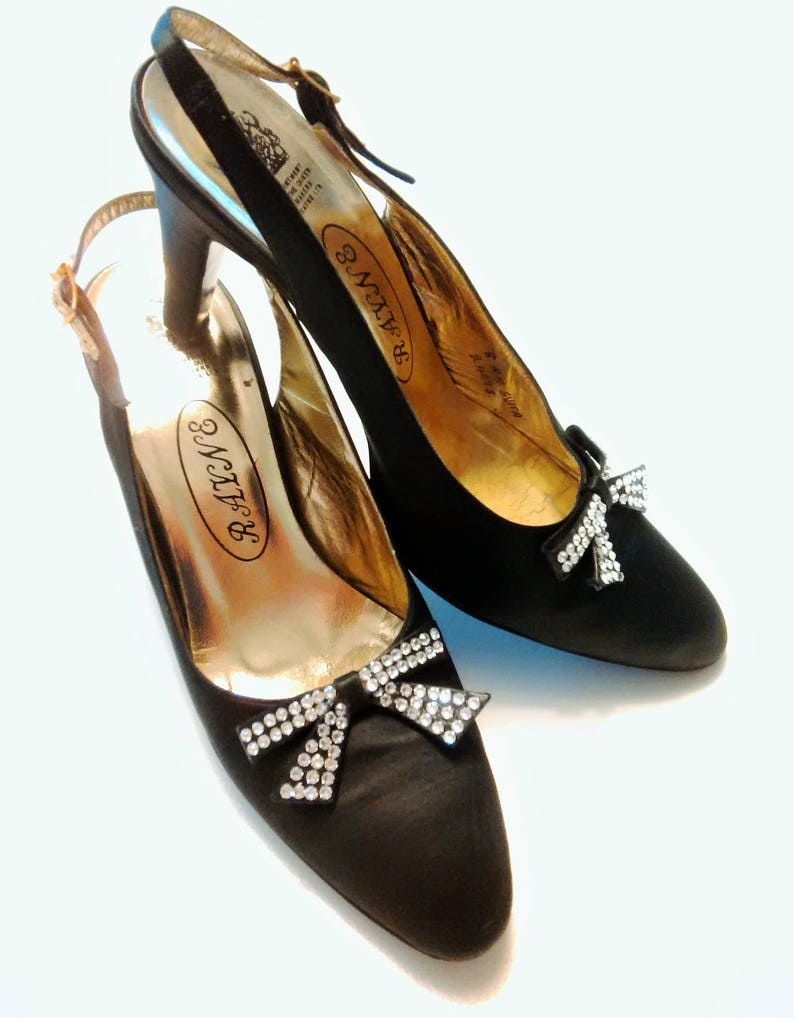 black sling back shoes
