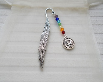 Chakra om bookmark: spiritual yoga gift, meditation book accessory, gift for reader