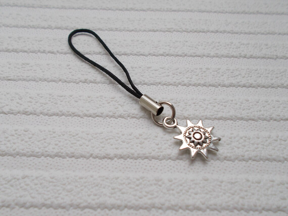 Sun charm cell phone charm mobile phone accessory sun zipper Etsy