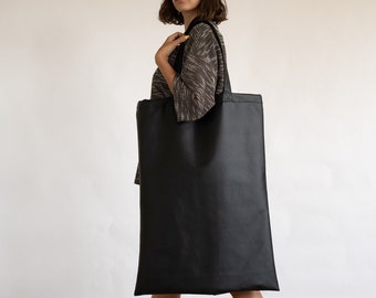 Black vegan leather bag