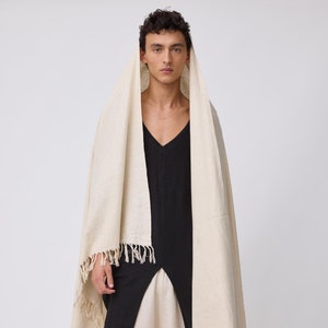 Earthy Raw Silk Shawl