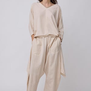 Women’s Cotton Pants, Cotton Trousers for women Lounge Pants, Yoga Pants, Natural Pants, Organic Cotton- Lightweight Fabric