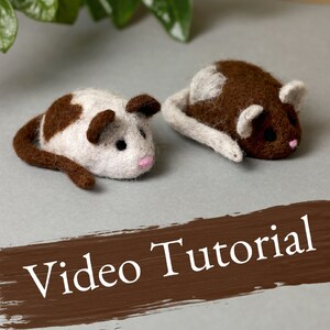 Needle Felting Mouse Pattern: Beginner Video Tutorial (Digital Download)