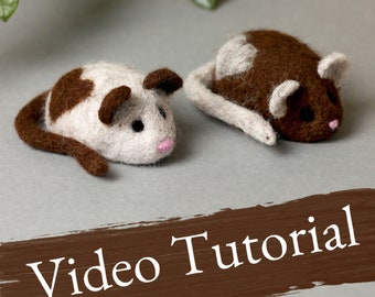 Needle Felting Mouse Pattern: Beginner Video Tutorial (Digital Download)