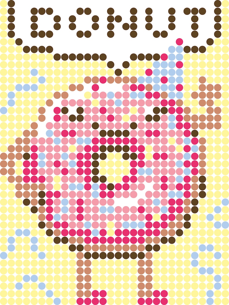 Paint by sticker Donut DIY kit 1200 stickers