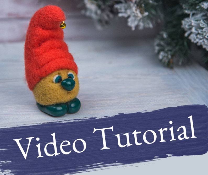 Needle Felting GNOME Video Tutorial Punch Needle Gnome Etsy UK